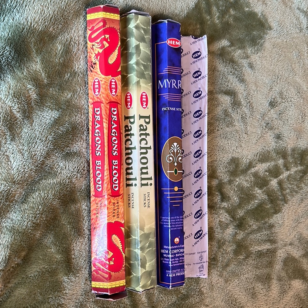 4 packages of incense